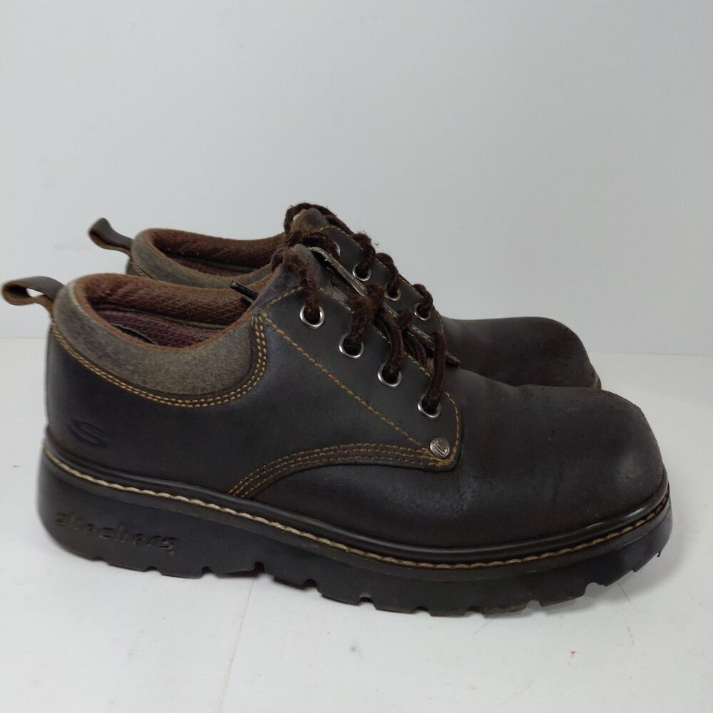 VTG Skechers Hard Hats Shoes Womens 7 Hard Core Chunky Platforms Leather